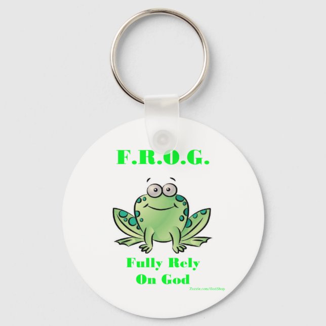FROG (Fully Rely on God) Key Ring (Front)