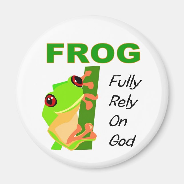 FROG, Fully rely on God Magnet (Front)