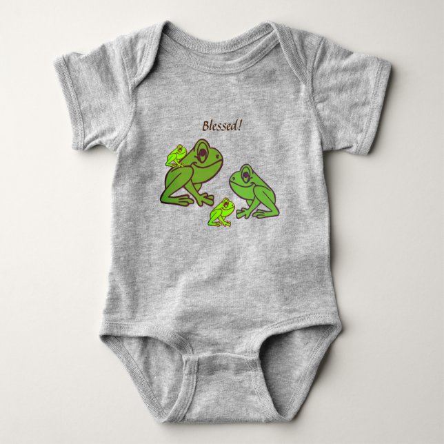 Frog Fun Baby Bodysuit (Front)