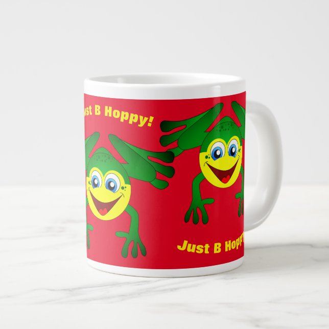 Frog Fun Chilly Day  Large Coffee Mug (Front Right)