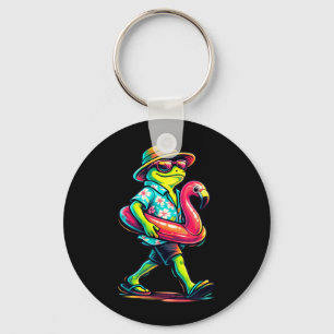 Frog Funny Aloha Beaches Hawaii Surfing Beach Key Ring