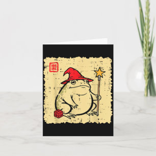 Frog Gamer D20 Dice Wizard Hat RPG Gaming Men Boys Card