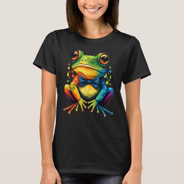 Frog Gay Pride LGBT Rainbow Flag on Frog LGBTQ 1 T-Shirt (Front)
