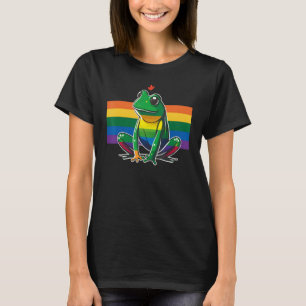Frog Gay Pride LGBT Rainbow Flag on Frog LGBTQ 2 T-Shirt