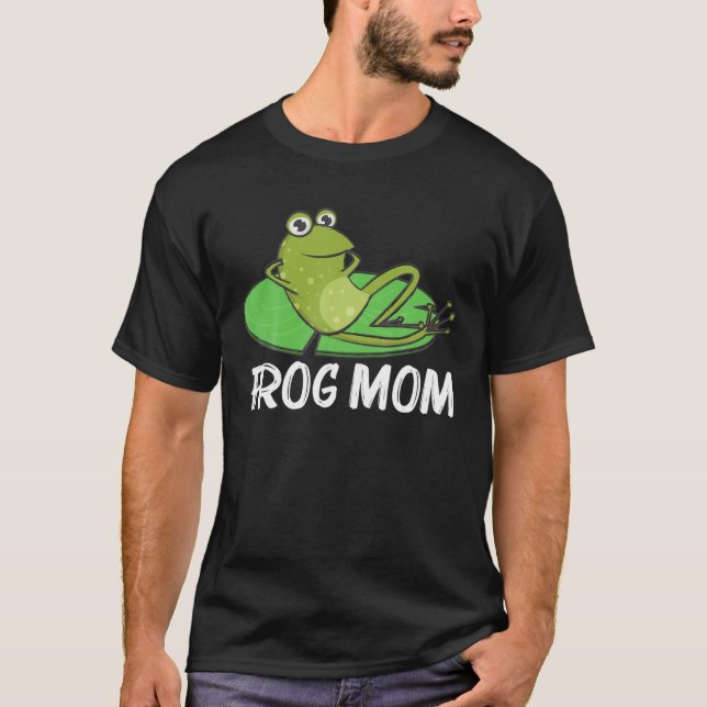 Frog Gift For Mum Women Cute Bullfrog Toad Tadpole T-Shirt (Front)