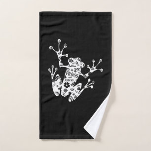 Frog Gift I Love Frog White Hand Towel