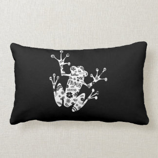 Frog Gift | I Love Frog White Lumbar Cushion