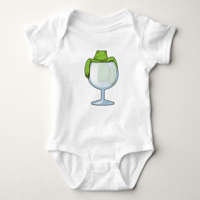 Frog Glass Baby Bodysuit (Front)