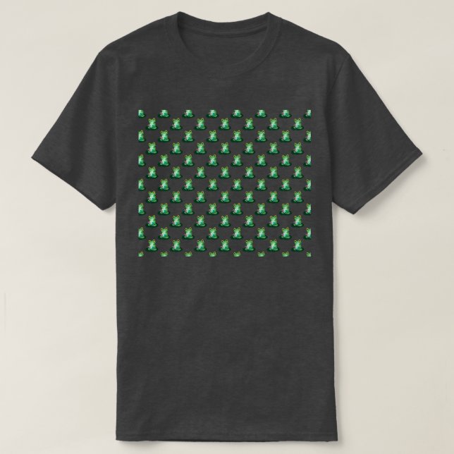 Frog Glass Insulators Pattern T-Shirt (Design Front)