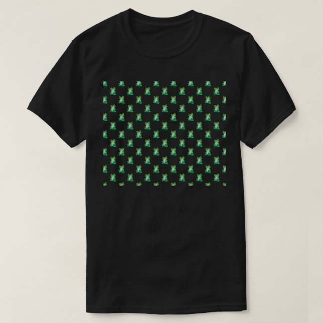 Frog Glass Insulators Pattern T-Shirt (Design Front)