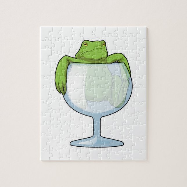 Frog Glass Jigsaw Puzzle (Vertical)