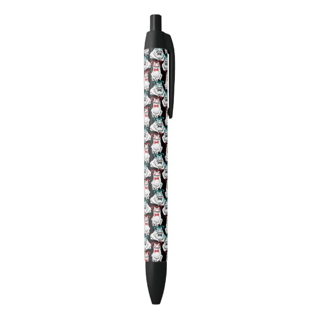 Frog Glasses Pattern Black Ink Pen (Bottom (Vertical))