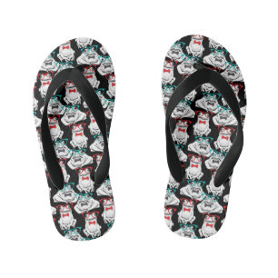 Frog Glasses Pattern Kid's Thongs