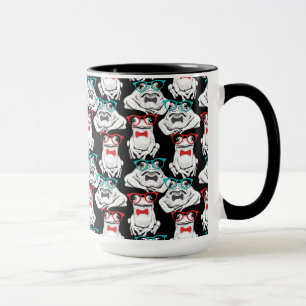 Frog Glasses Pattern Mug