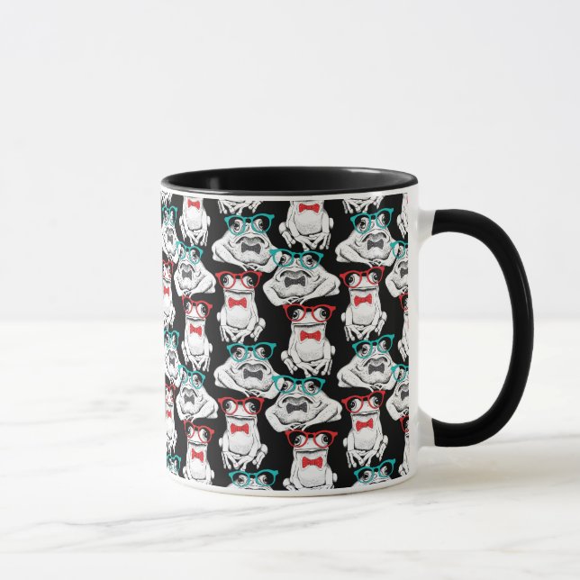 Frog Glasses Pattern Mug (Right)