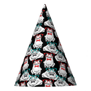 Frog Glasses Pattern Party Hat
