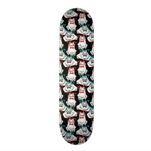 Frog Glasses Pattern Skateboard
