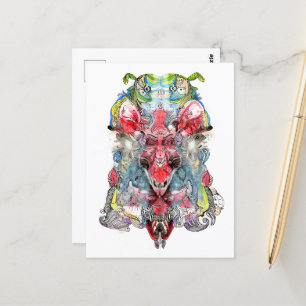 Frog, Goat, Eye and fantasy  Postcard