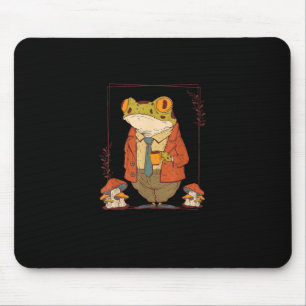 Frog Goblincore Academia Aesthetic Mushroom Mouse Pad