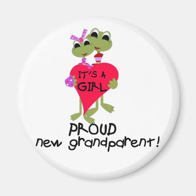 Frog Grandparent of Girl Tshirts and Gifts Magnet (Front)