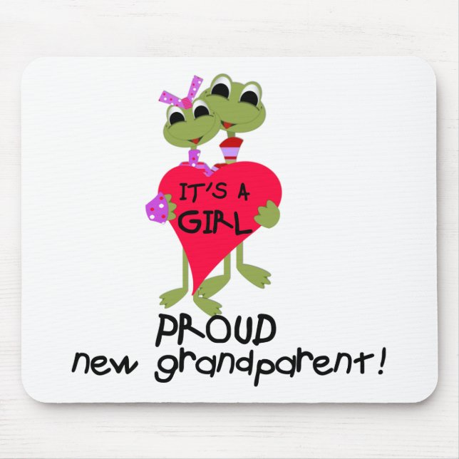 Frog Grandparent of Girl Tshirts and Gifts Mouse Pad (Front)