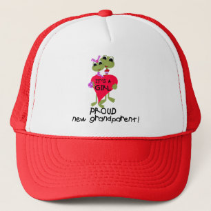 Frog Grandparent of Girl Tshirts and Gifts Trucker Hat