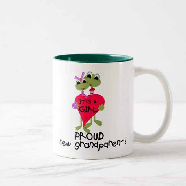 Frog Grandparent of Girl Tshirts and Gifts Two-Tone Coffee Mug (Right)