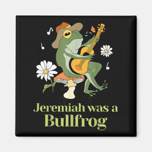 Frog Guitar-jeremiah Was Bullfrog Funny Saying  Magnet