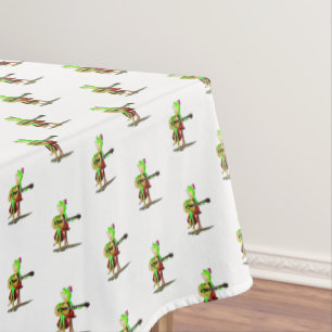 Frog Guitar Player Funny Tablecloth