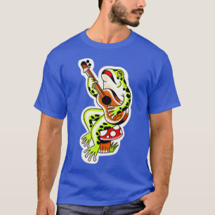 Frog Guitar Traditional Tattoo T-Shirt