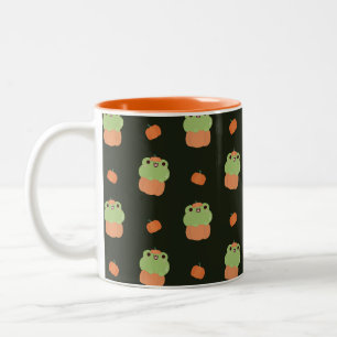 Frog Halloween Two-Tone Coffee Mug