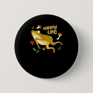 Frog Happy  Essential 6 Cm Round Badge