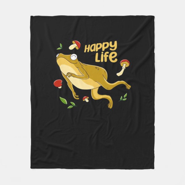 Frog Happy  Essential Fleece Blanket (Front)