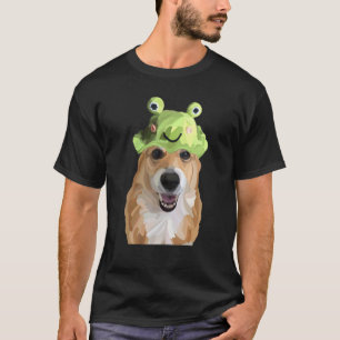 Frog Hat Corgis Dog Puppies T-Shirt
