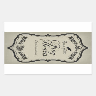 Frog Hearts Halloween Jar Sticker Label