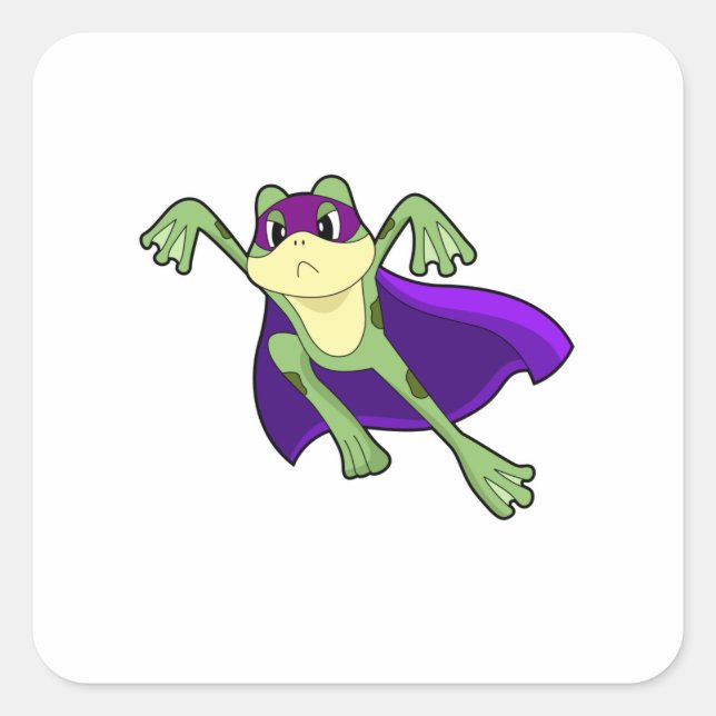 Frog Hero Square Sticker (Front)
