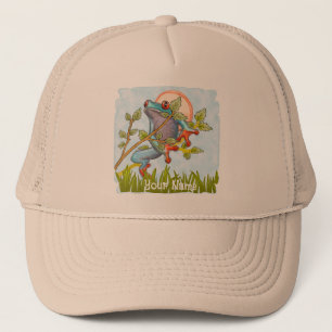 Frog Hiding  Trucker Hat