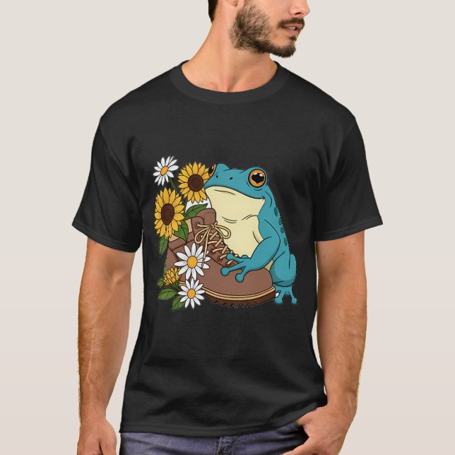 Frog Hiking Boot Gift T-Shirt (Front)