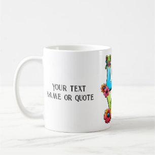 Frog Hippie Boho Peace Groovy Personalise Custom Coffee Mug