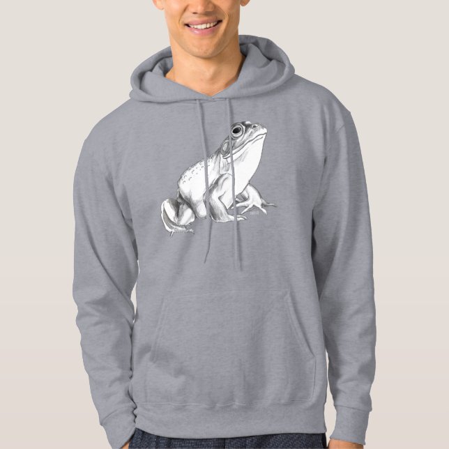 Frog Hoodie Bullfrog Art Shirt Cool Frog Hoodie (Front)