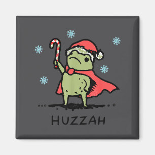 Frog Huzzah Frog Knight Funny Sword Meme Quote Chr Magnet