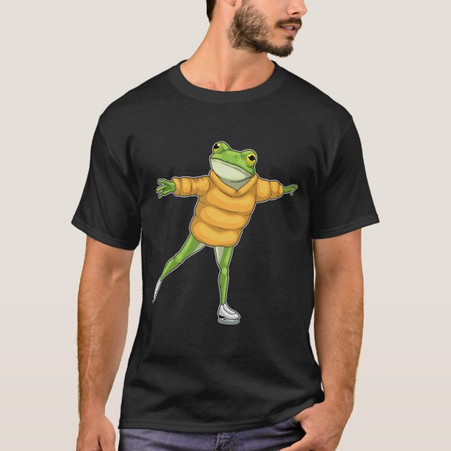 Frog Ice skating Ice skates T-Shirt (Front)