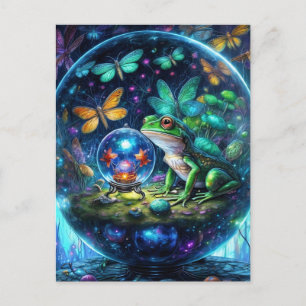 Frog in a Gazing Ball with a Gazing Ball Postcard
