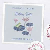 Frog in a Lily Pond Cute Birthday Party