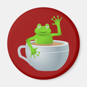 Frog in a Tea Magnet