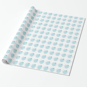 Frog in Jeans, Birthday, Polka Dots Wrapping Paper