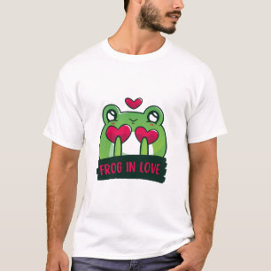 Frog In Love Cute Graphic T-Shirt    Aesthetic