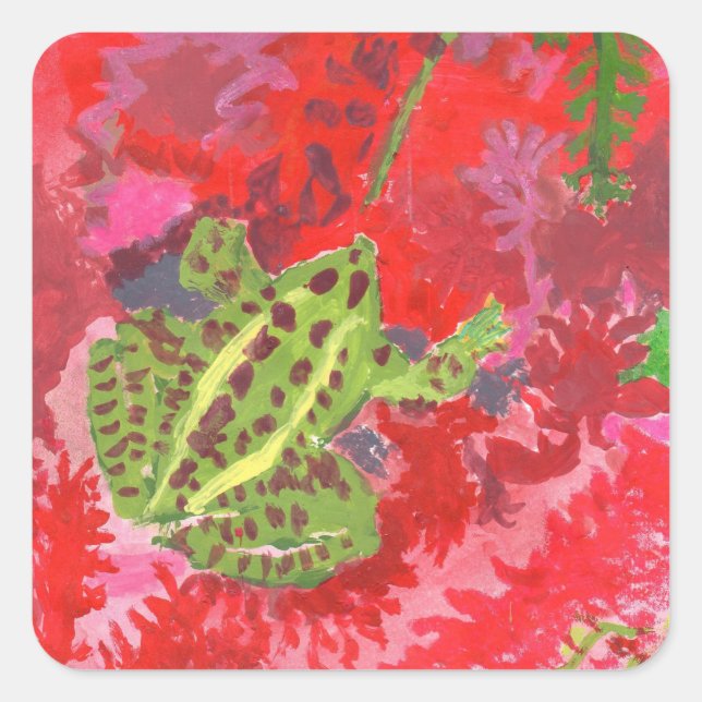Frog in red bog stickers (Front)