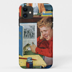Frog in the Library iPhone 11 Case