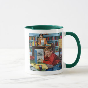 Frog in the Library Mug